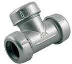 T-kus TOK 1/2" svěrný pro ocelové a PE trubky, pozink ( 19,5 - 21,8mm )