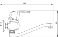 METALIA umyvadlová nástěnná chrom 150 - DOPRODEJ